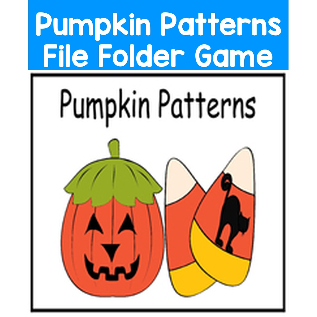 Pumpkin Patterns File Folder Game