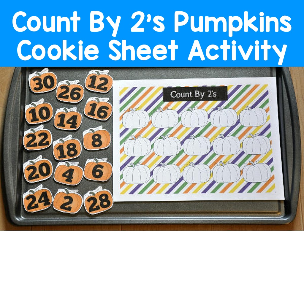 Count By 2's Pumpkins Cookie Sheet Activity