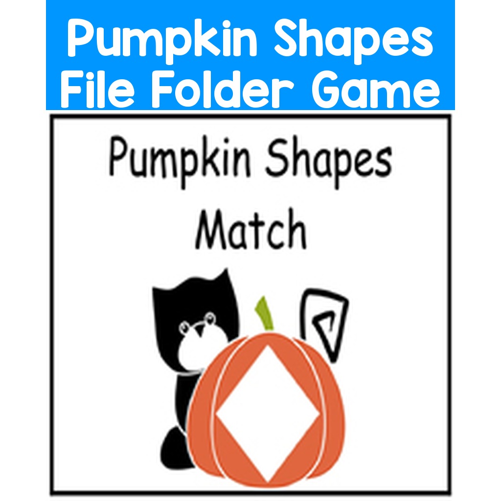 Pumpkin Shapes File Folder Game