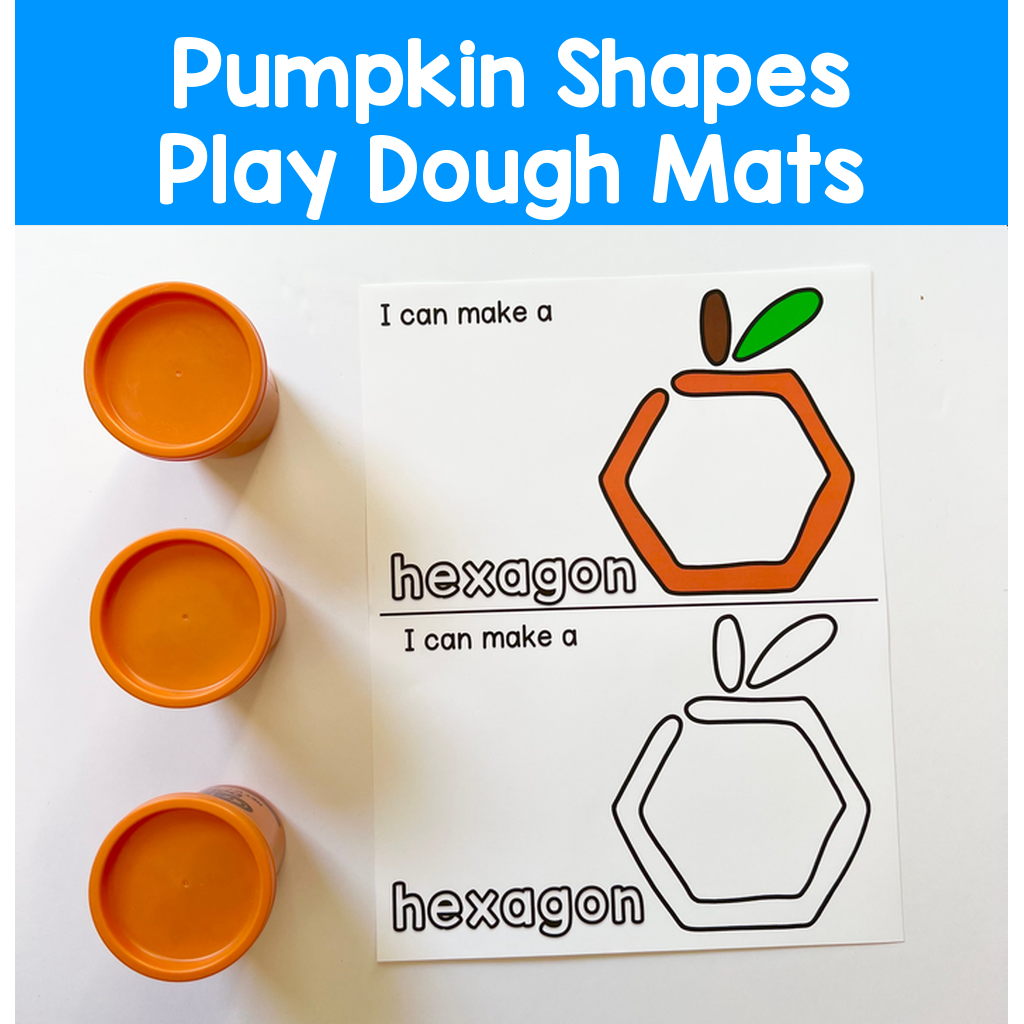 Pumpkin Shapes Play Dough Mats
