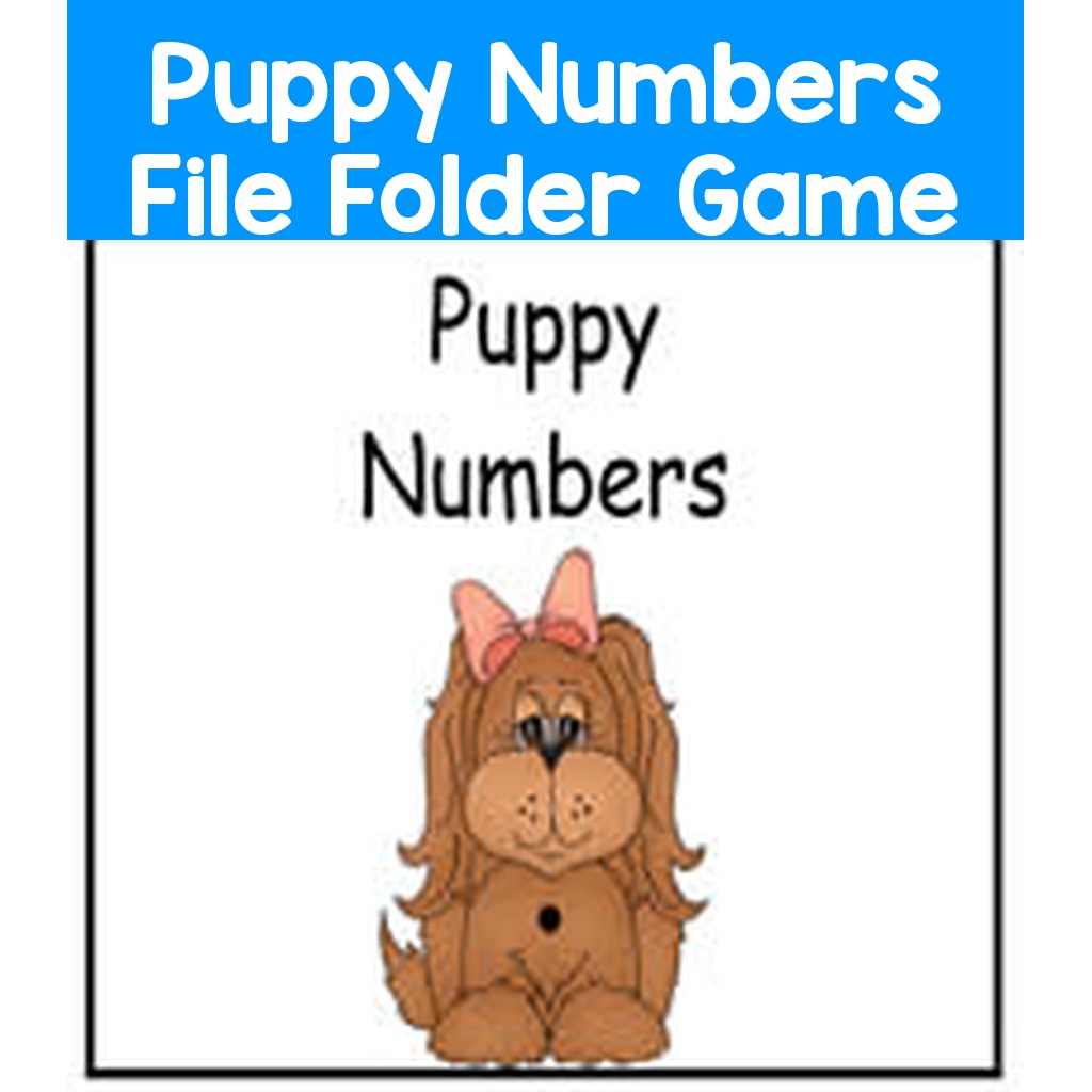 Puppy Numbers File Folder Game