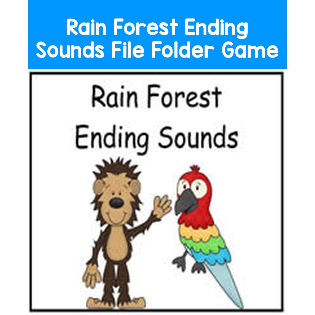 Rain Forest Ending Sounds File Folder Game