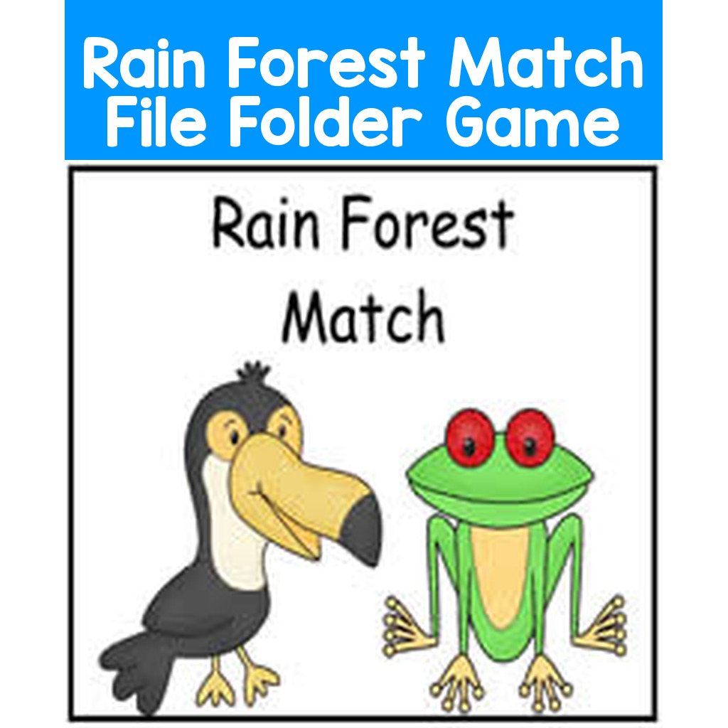 Rain Forest Match File Folder Game