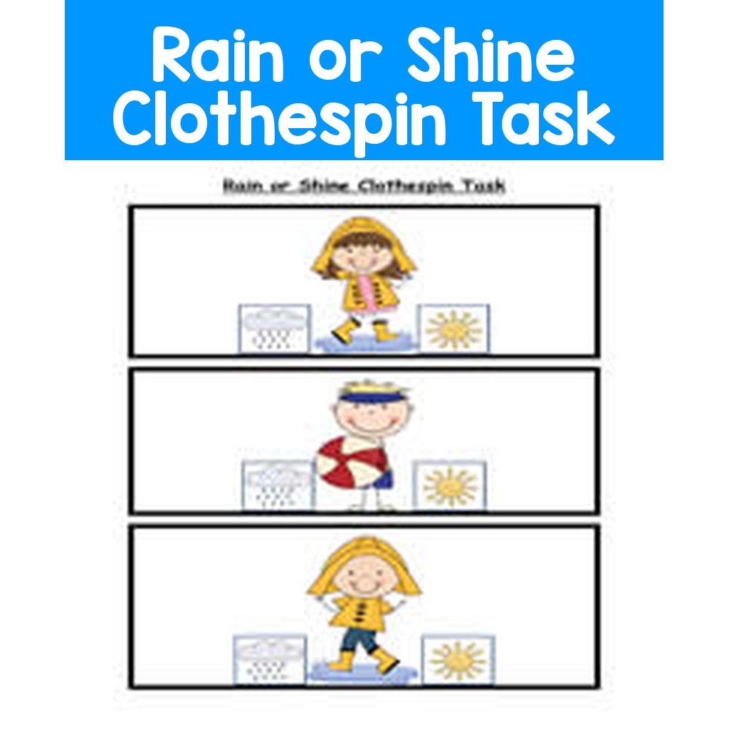 Rain or Shine Clothespin Task