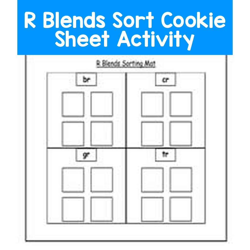 R Blends Sort Cookie Sheet Activity