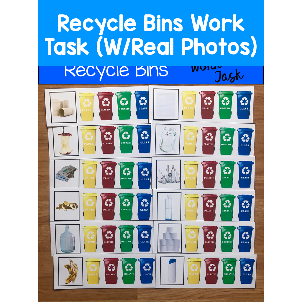 Recycle Bins Work Task (W/Real Photos)