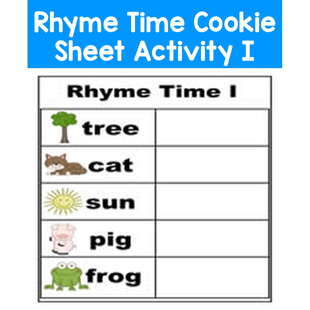 Rhyme Time Cookie Sheet Activity I