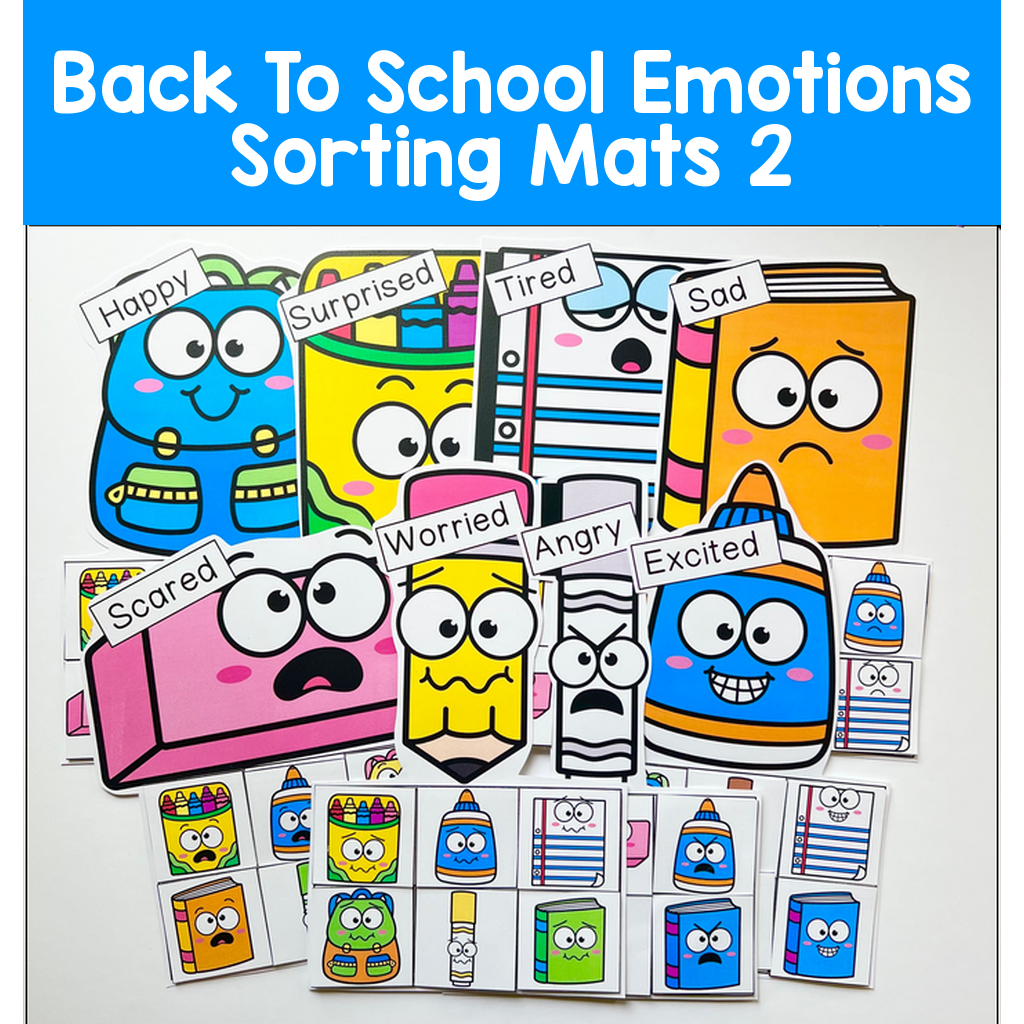 Back To School Emotions Sorting Mats 2
