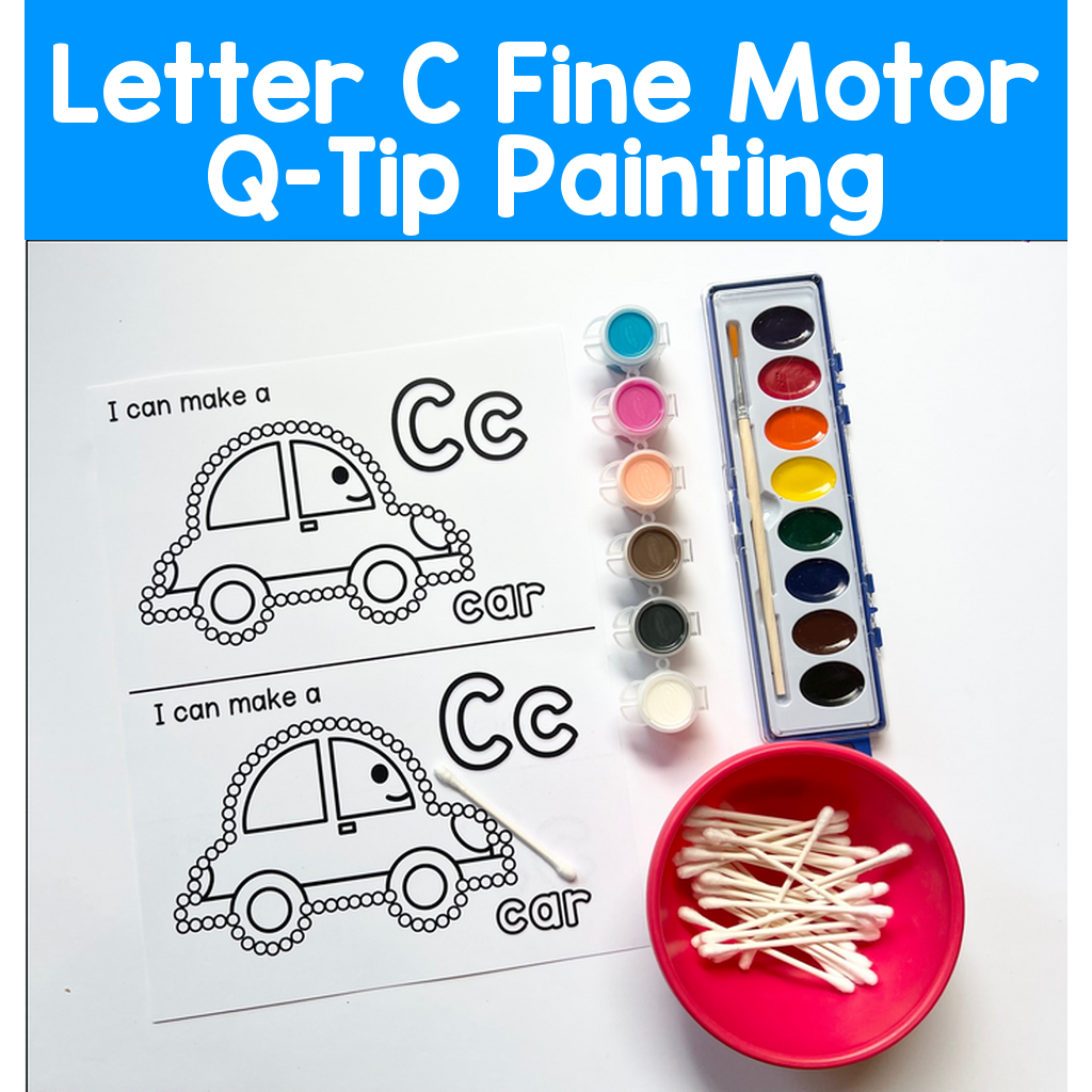 Letter C Fine Motor Q-Tip Painting