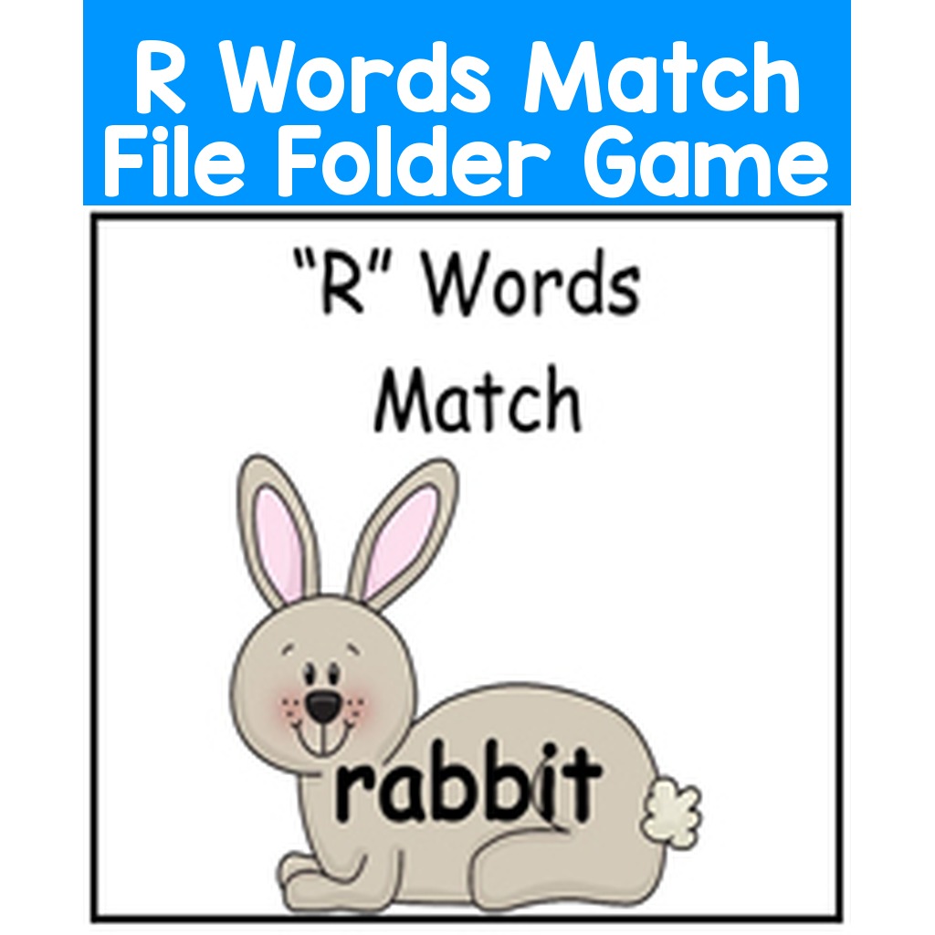 R Words Match File Folder Game