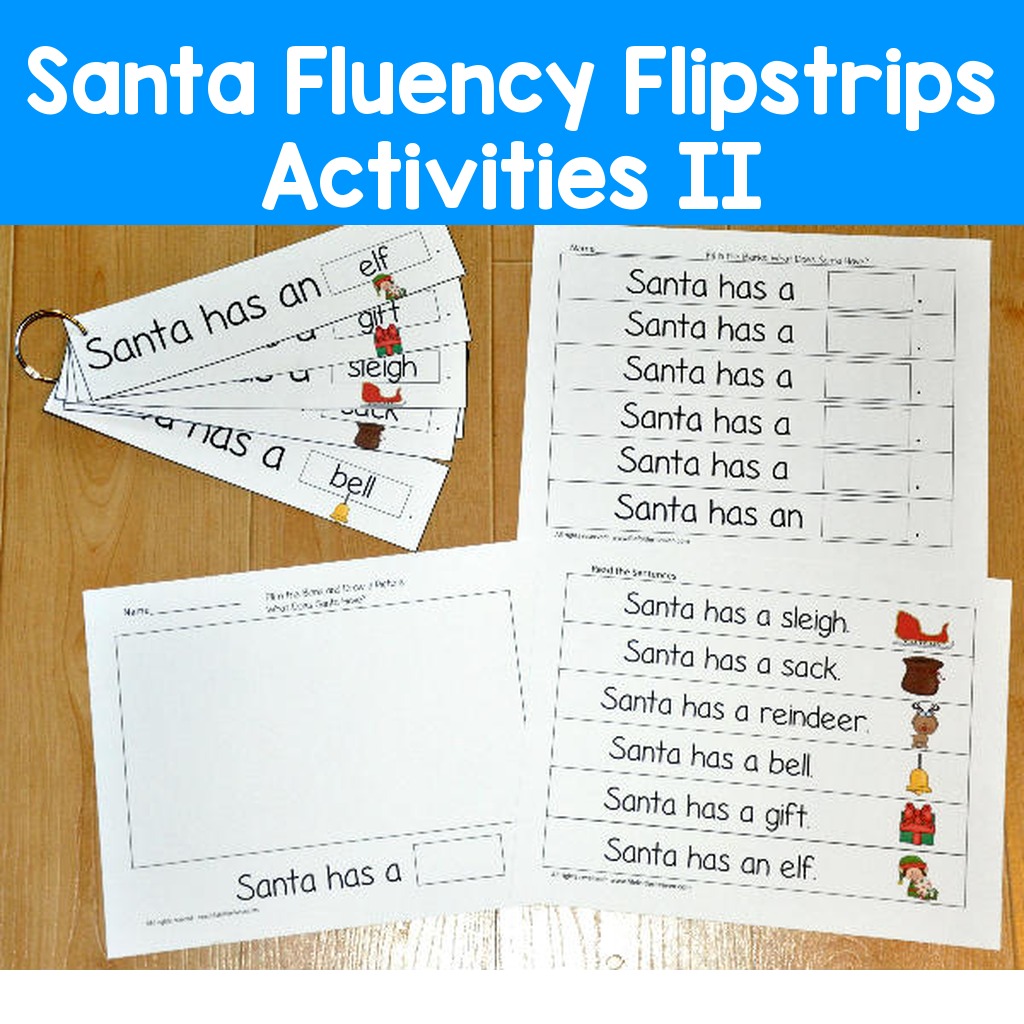 Santa Fluency Flipstrips Activities II