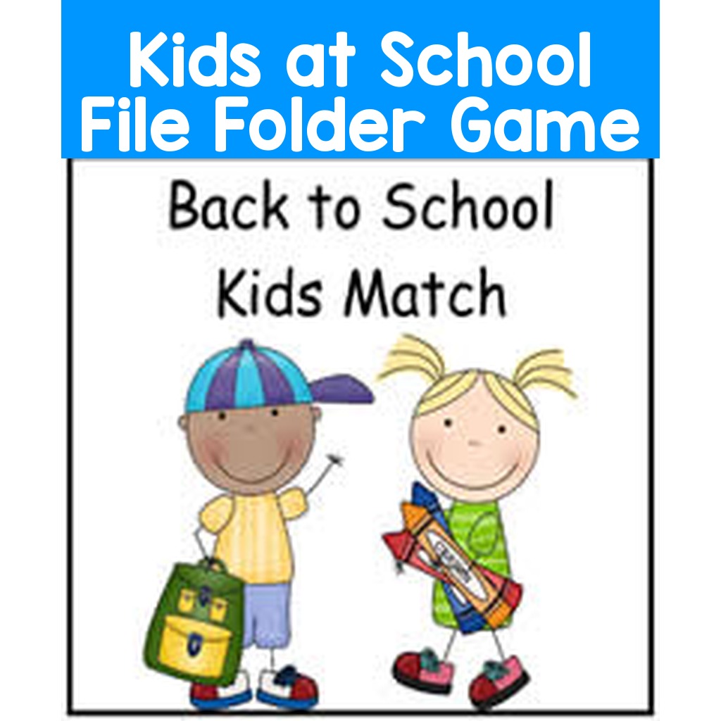 Kids at School File Folder Game