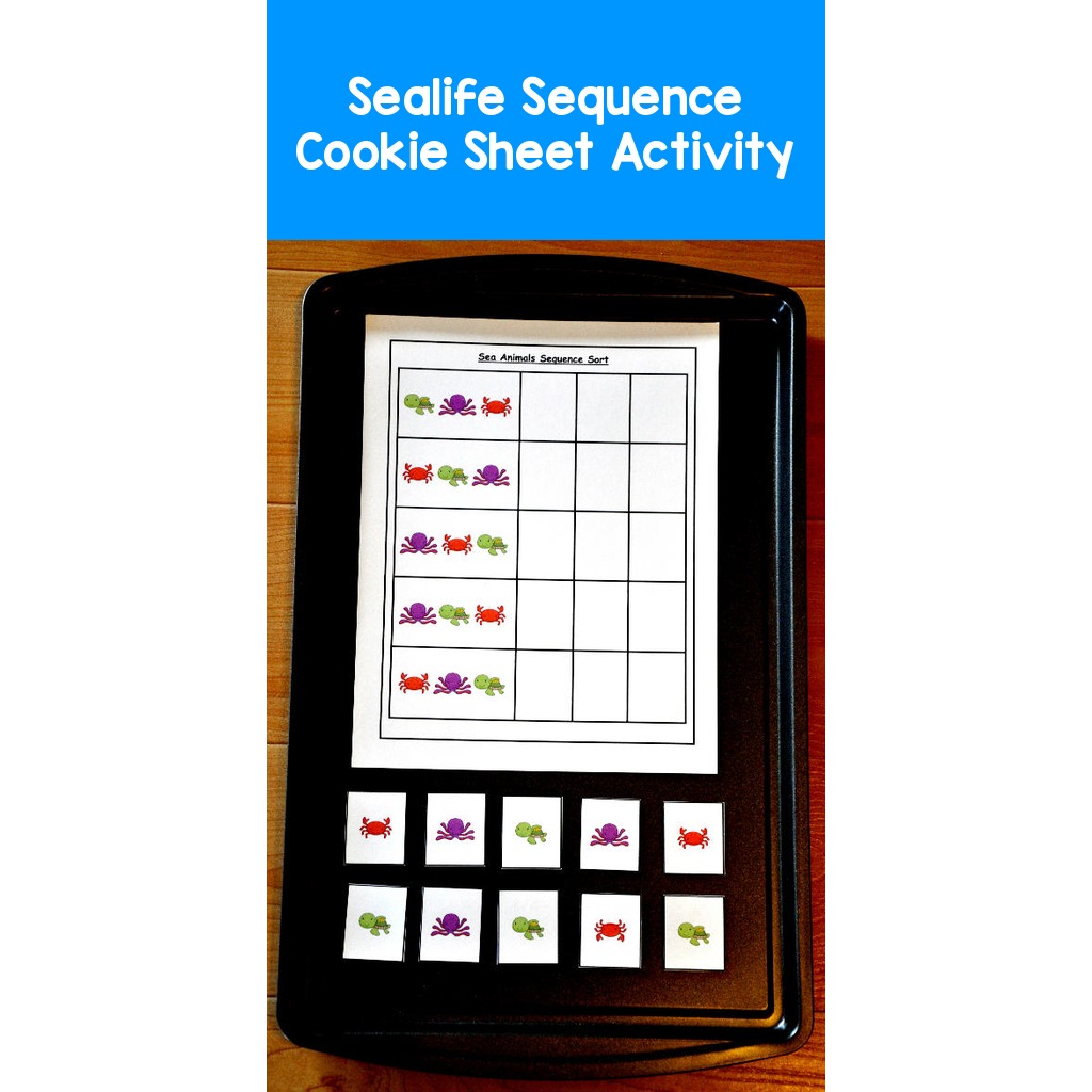Sealife Sequence Cookie Sheet Activity
