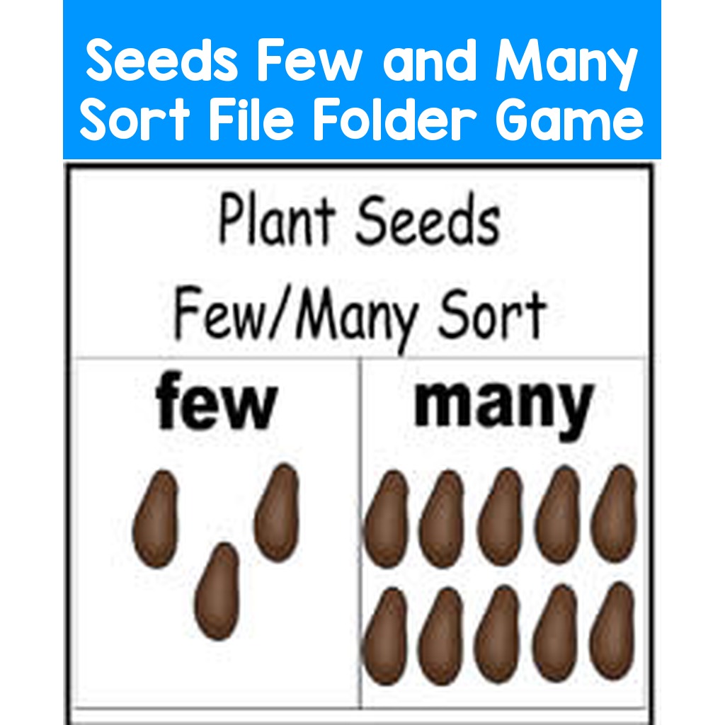 Seeds Few and Many Sort File Folder Game