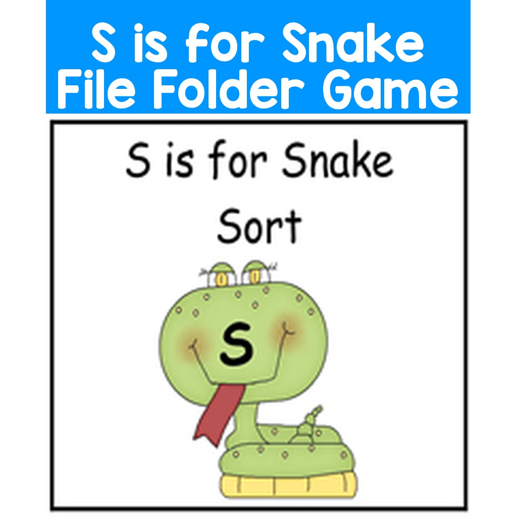 S is for Snake File Folder Game