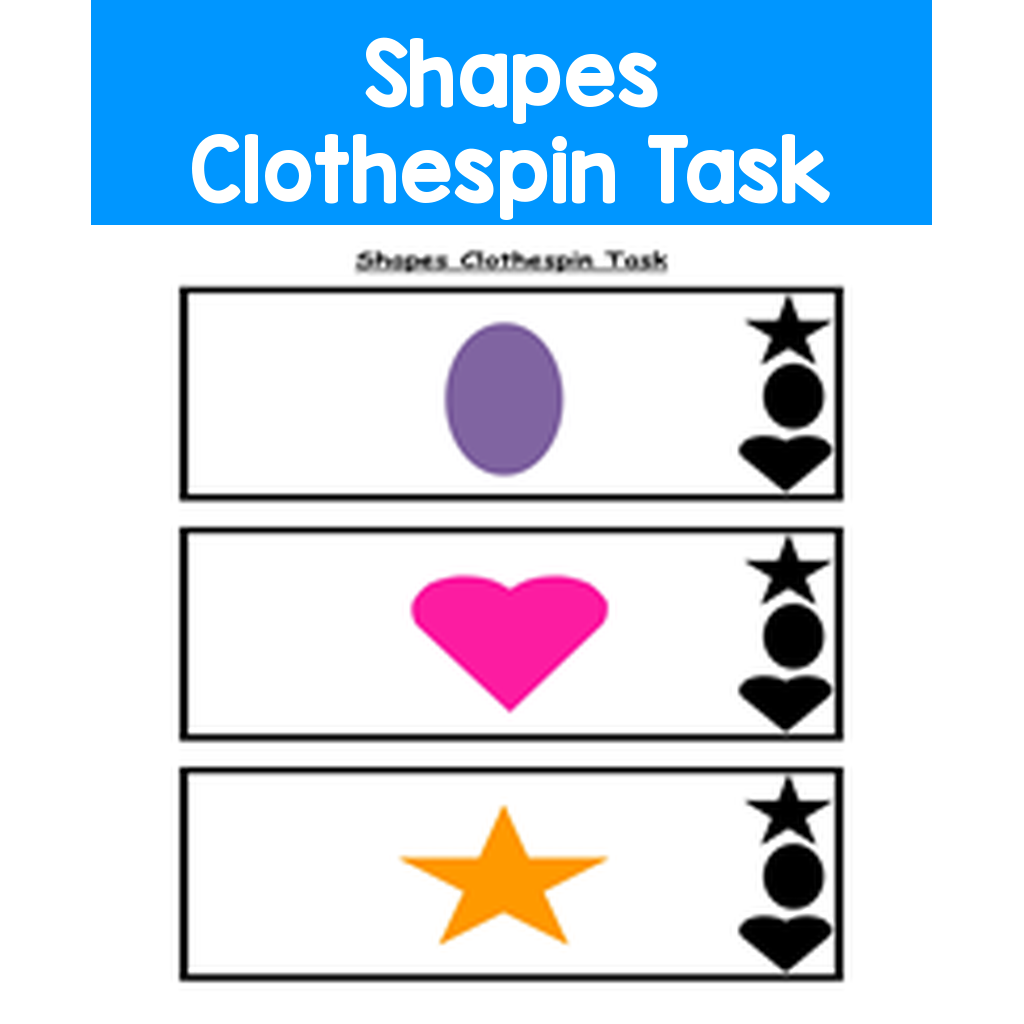 Shapes Clothespin Task
