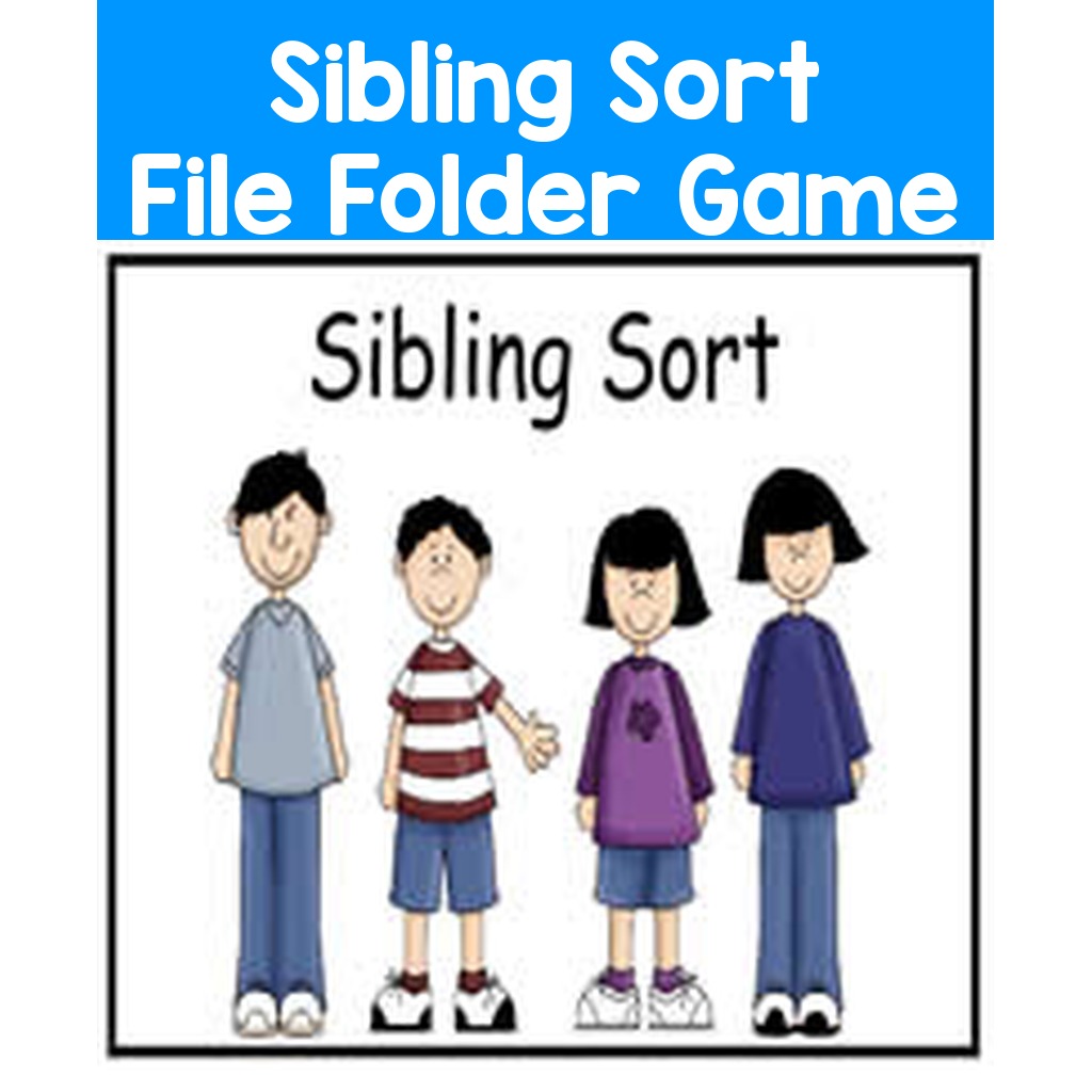 Sibling Sort File Folder Game