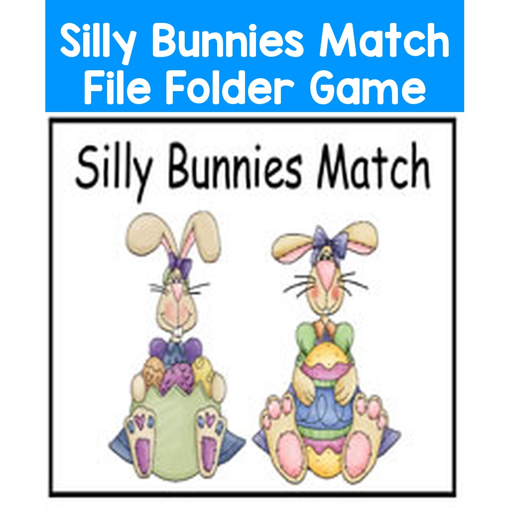 Silly Bunnies Match File Folder Game