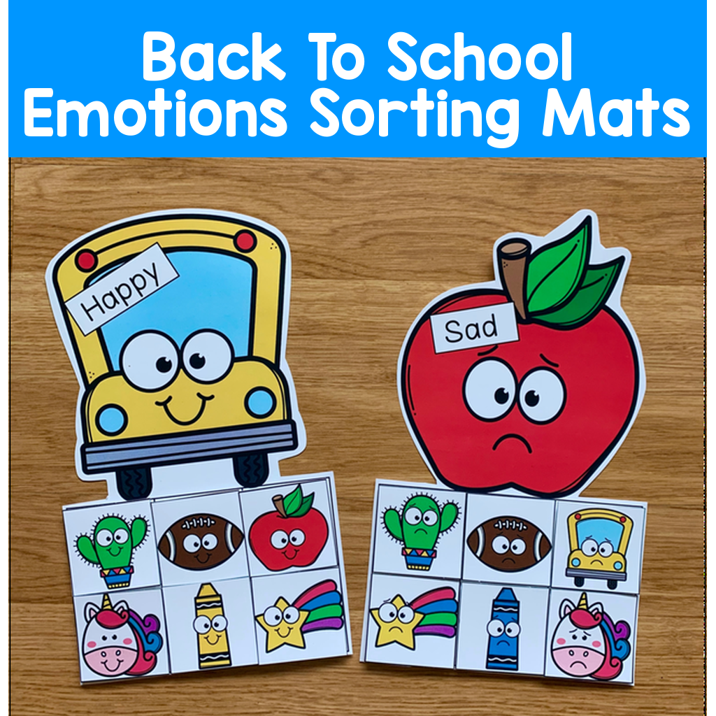 Back To School Emotions Sorting Mats