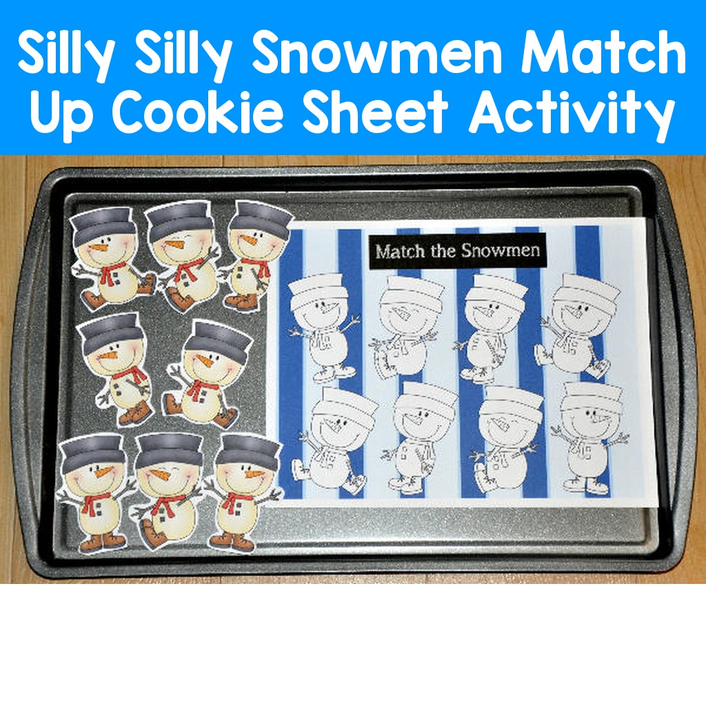 Silly Silly Snowmen Match Up Cookie Sheet Activity