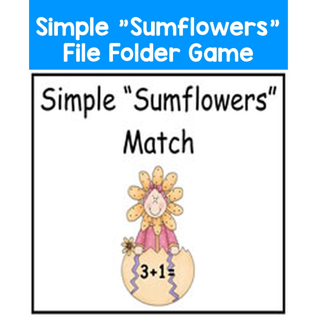 Simple "Sumflowers" File Folder Game