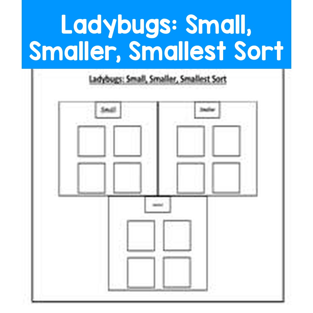 Ladybugs:  Small, Smaller, Smallest Sort