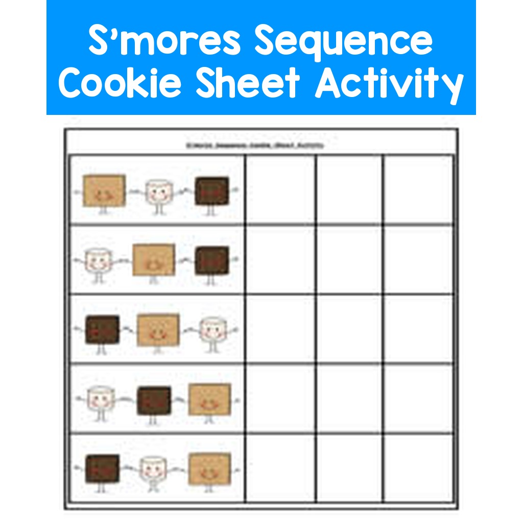 S'mores Sequence Cookie Sheet Activity