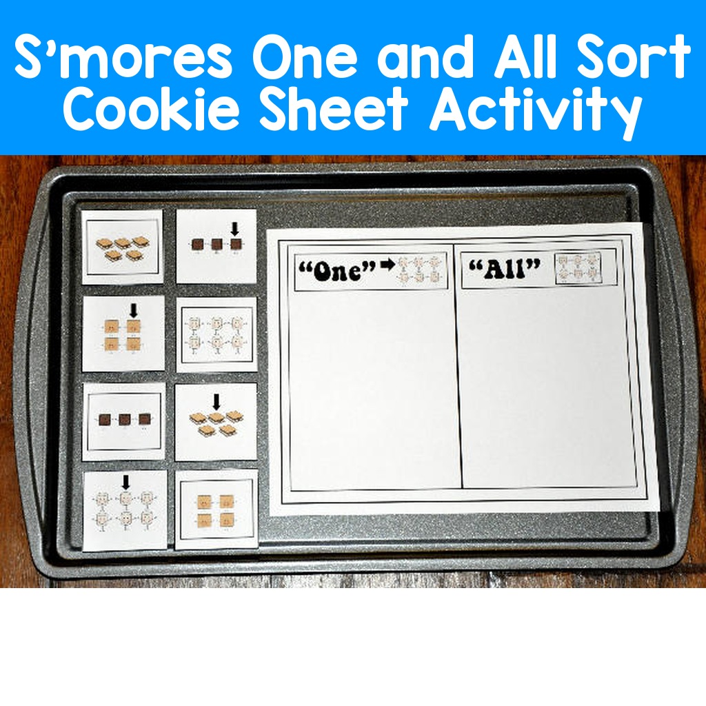 S'mores One and All Sort Cookie Sheet Activity