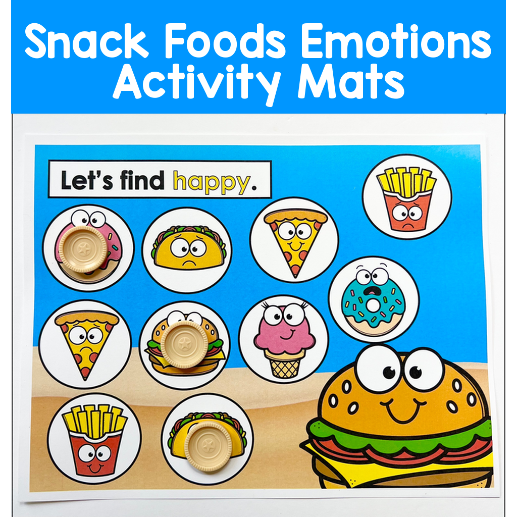Snack Foods Emotions Activity Mats