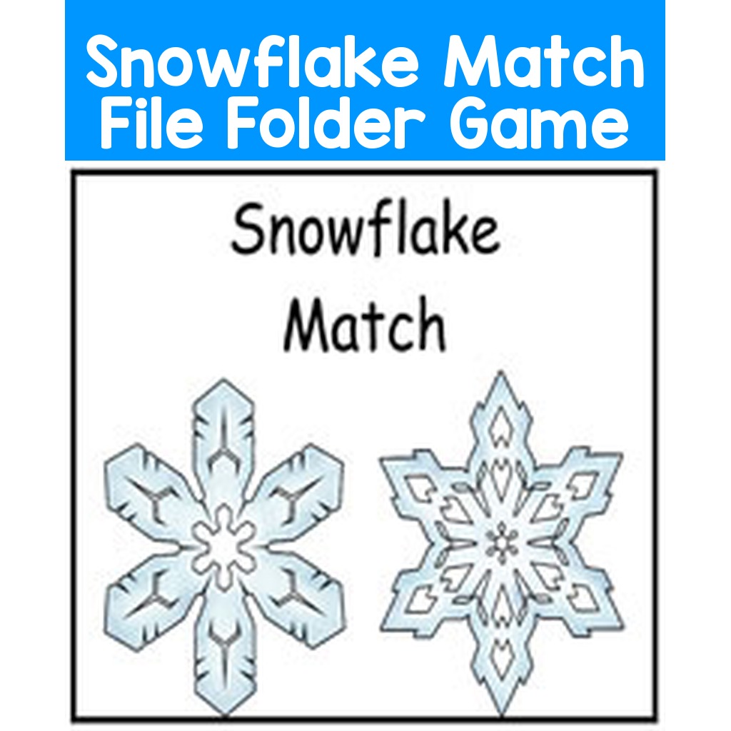 Snowflake Match File Folder Game