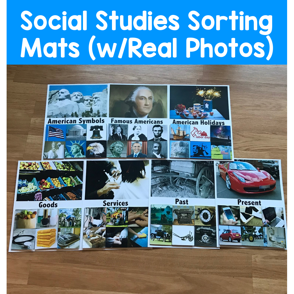 Social Studies Sorting Mats (w/Real Photos)