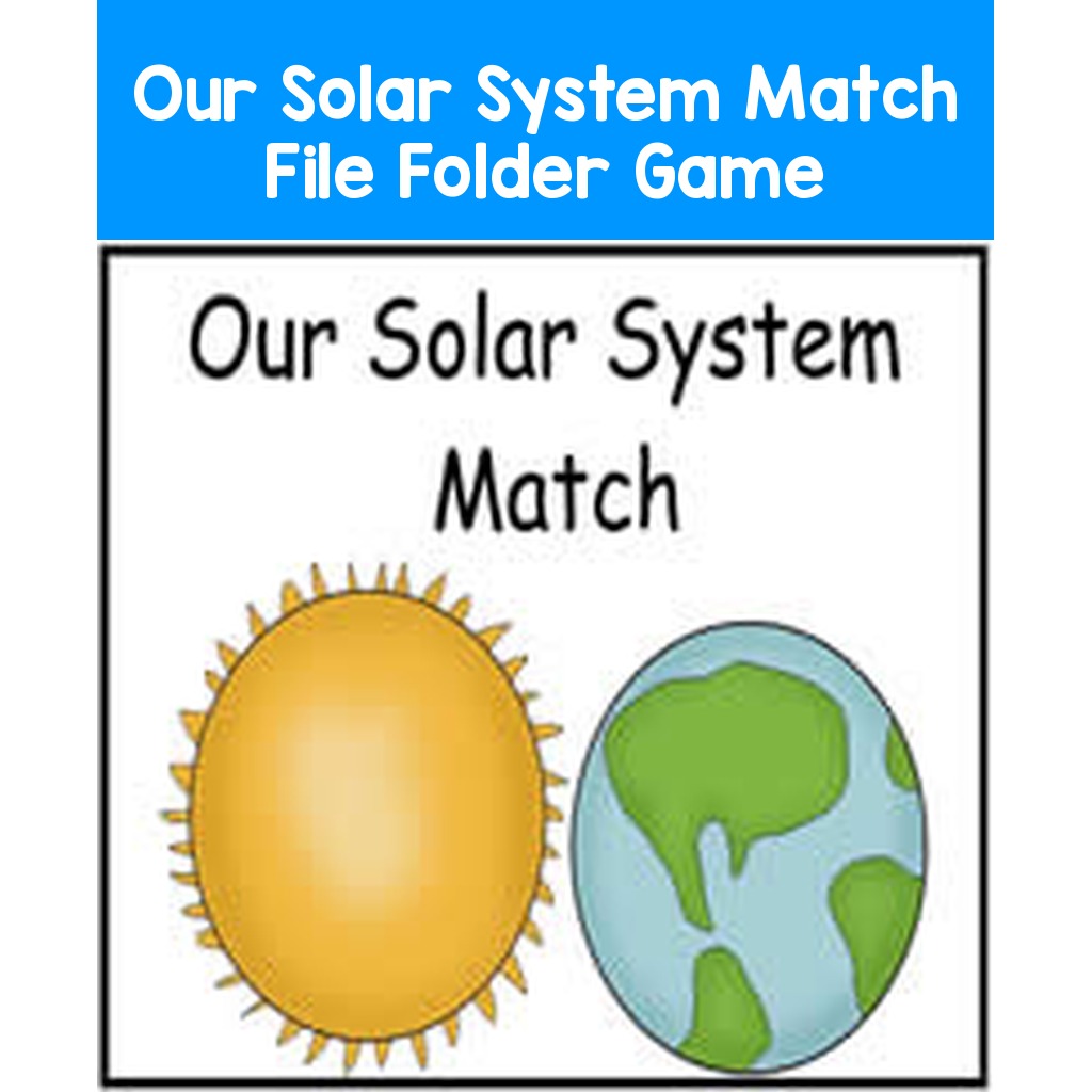 Our Solar System Match File Folder Game