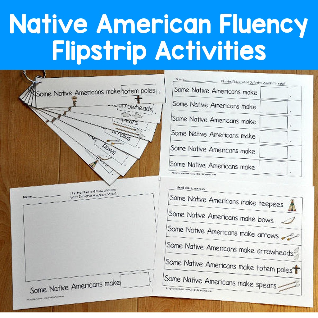 Native American Fluency Flipstrip Activities