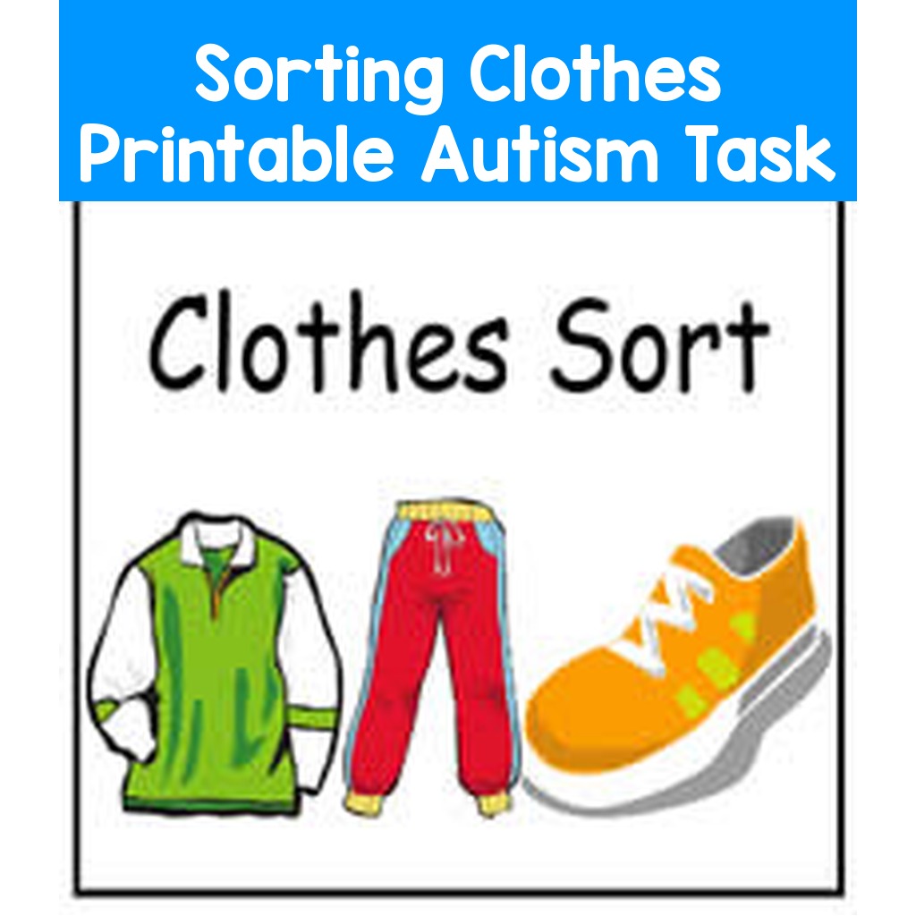 Sorting Clothes Printable Autism Task