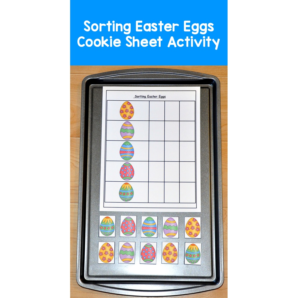 Sorting Easter Eggs Cookie Sheet Activity