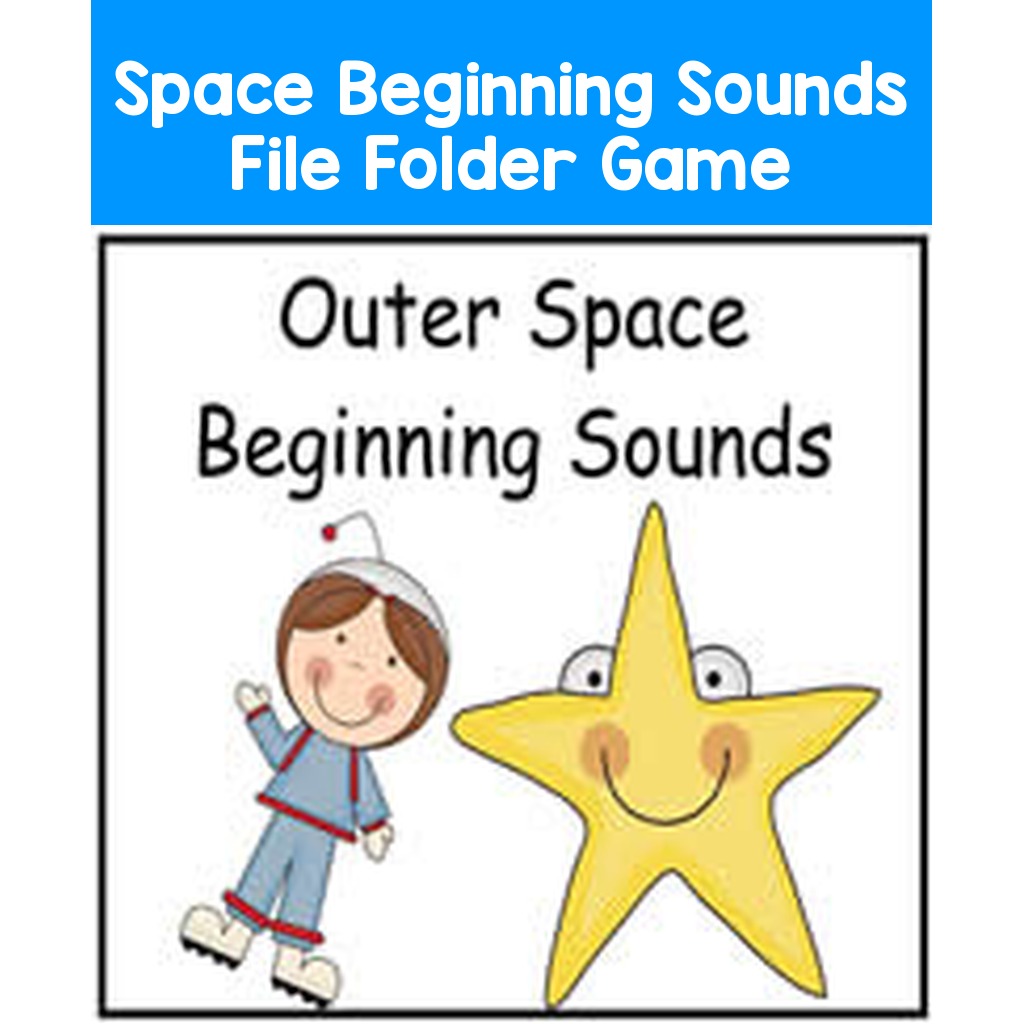 Space Beginning Sounds File Folder Game