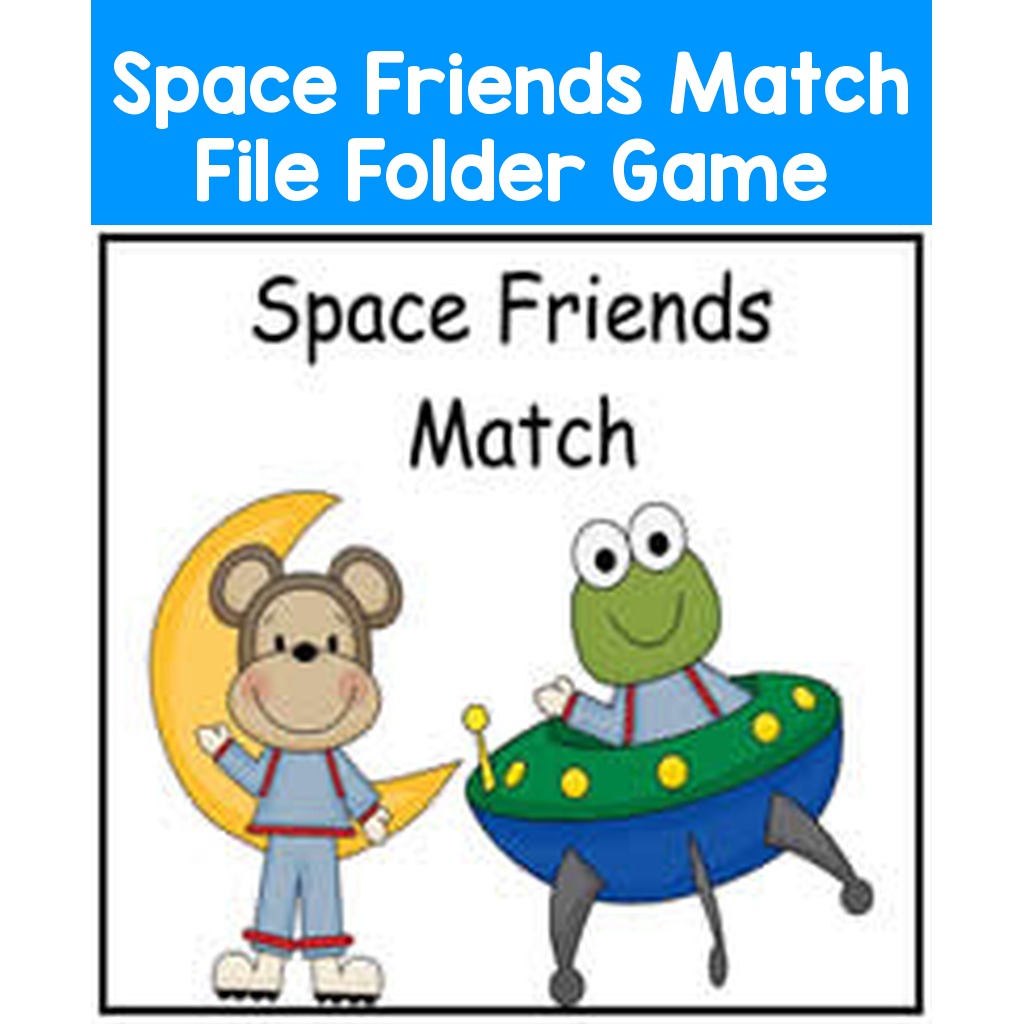 Space Friends Match File Folder Game