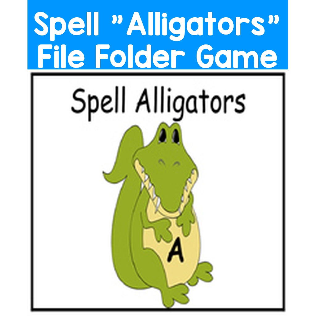 Spell "Alligators" File Folder Game
