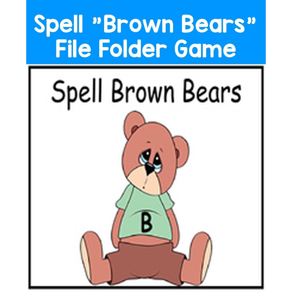 Spell "Brown Bears" File Folder Game