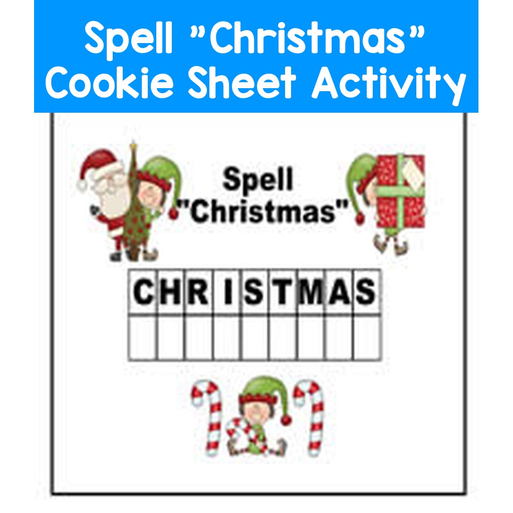 Spell "Christmas" Cookie Sheet Activity