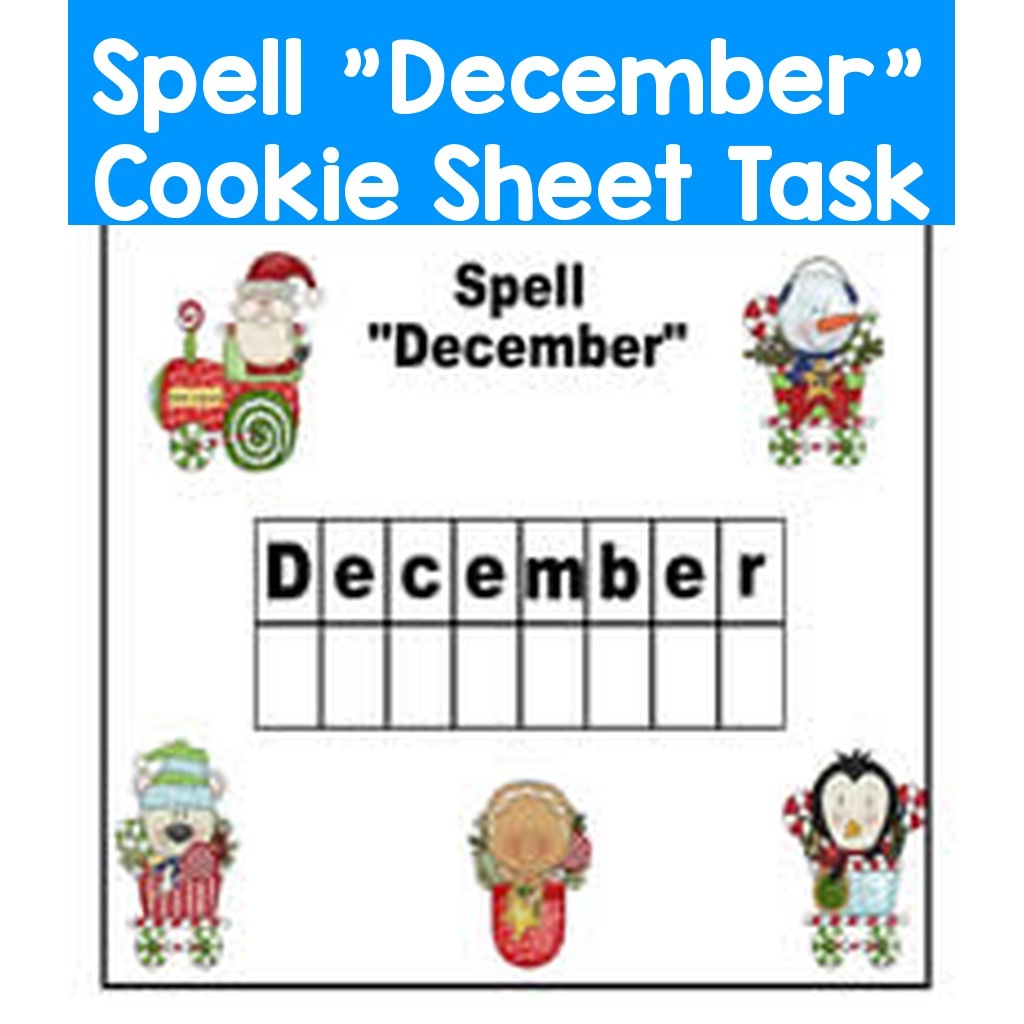 Spell "December" Cookie Sheet Task
