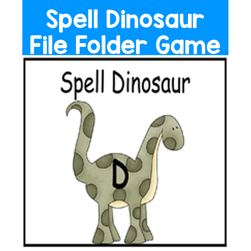 Spell Dinosaur File Folder Game