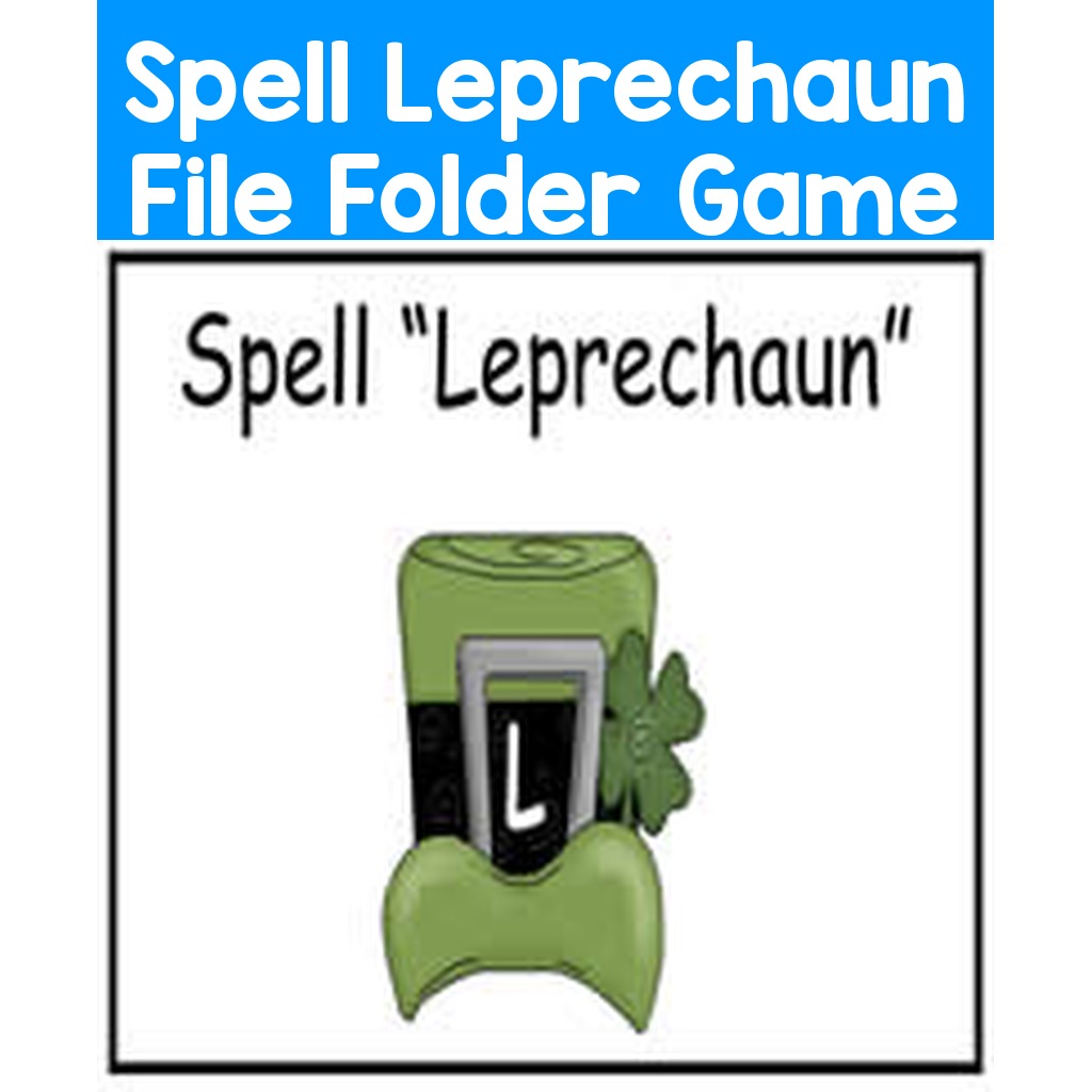 Spell Leprechaun File Folder Game