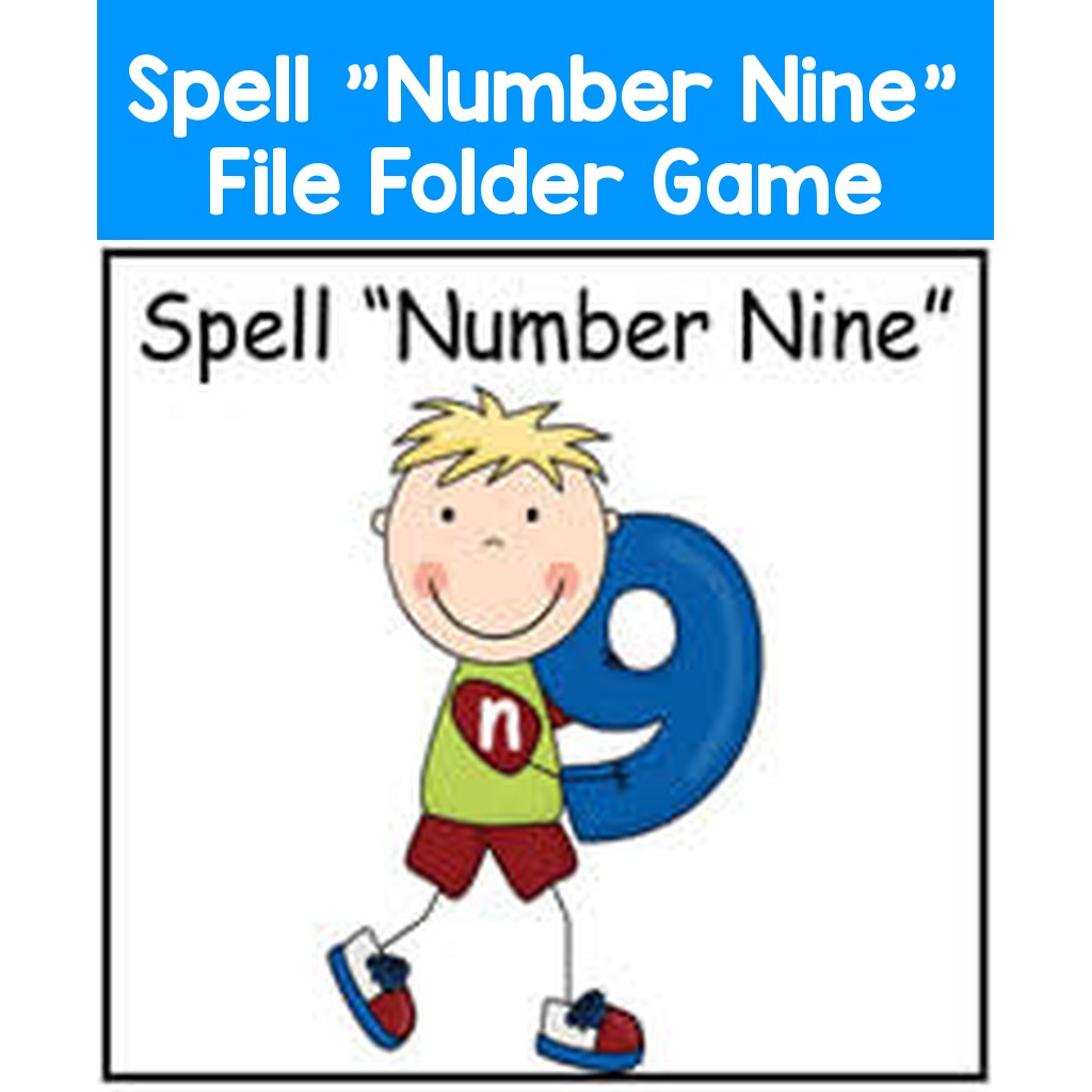 Spell "Number Nine" File Folder Game
