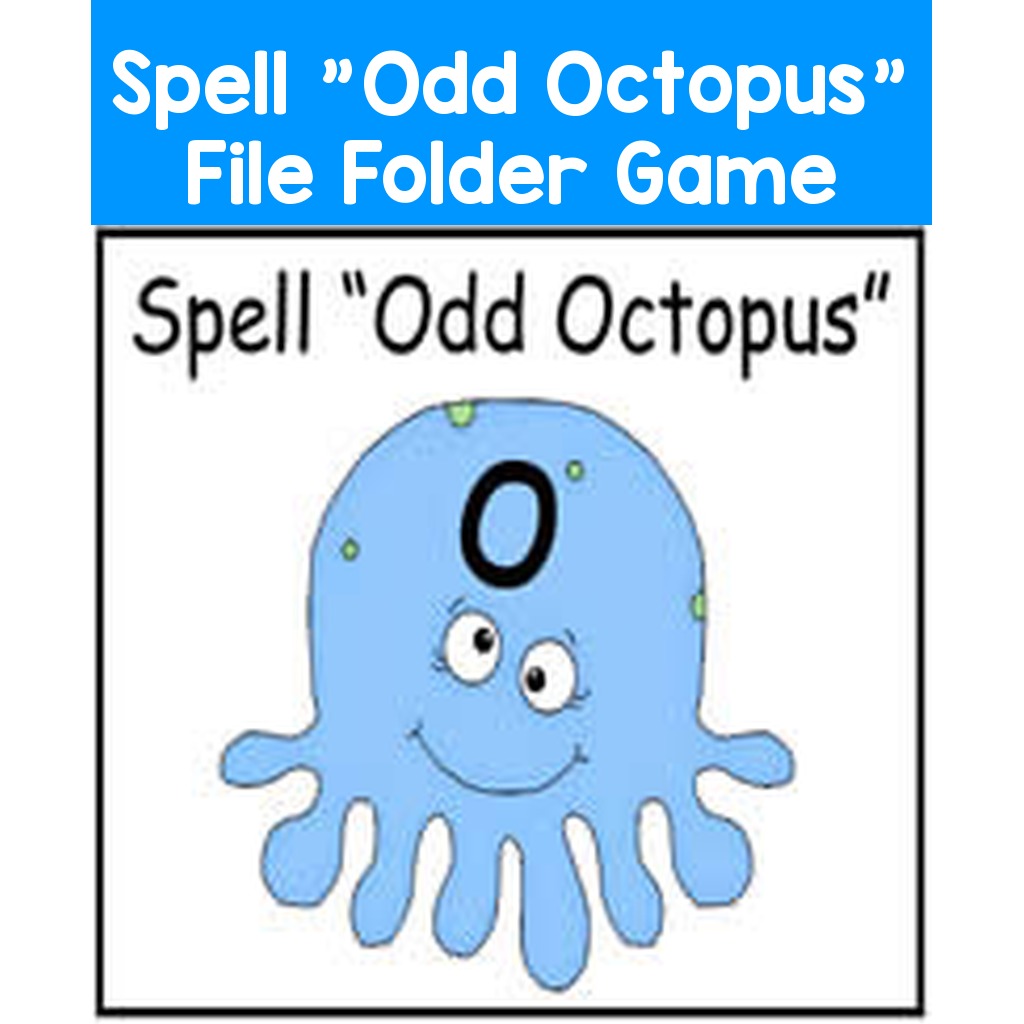 Spell "Odd Octopus" File Folder Game