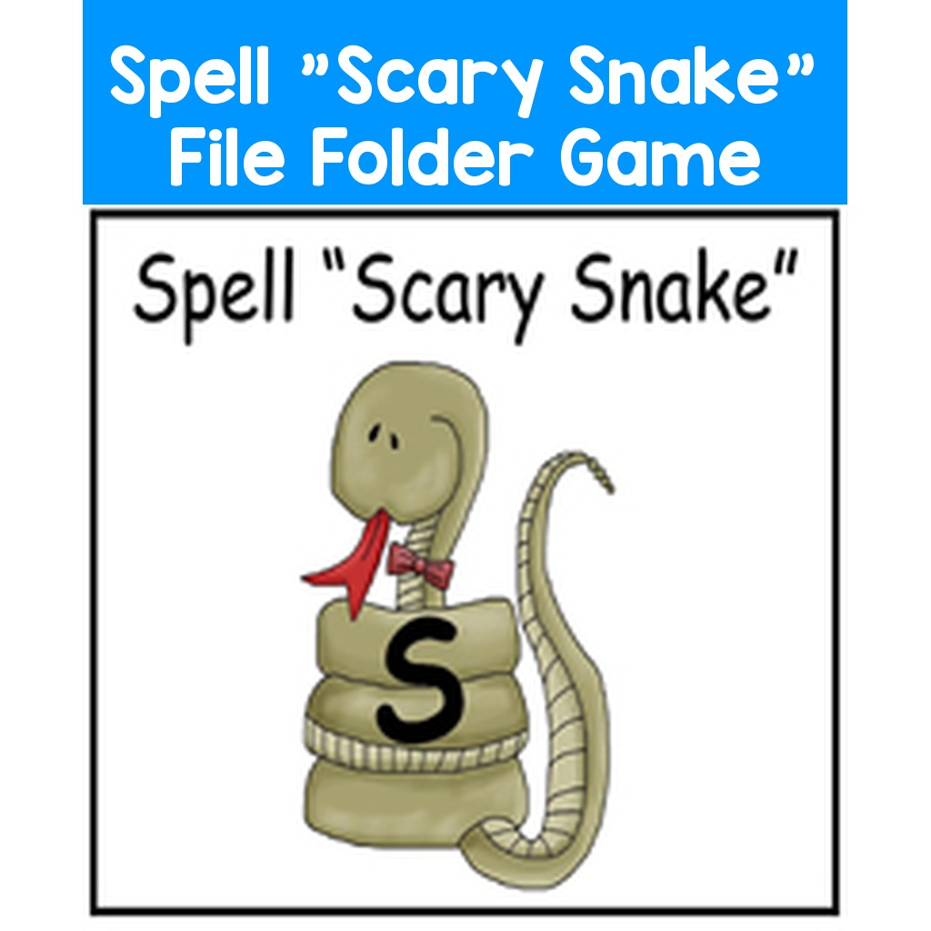 Spell "Scary Snake" File Folder Game