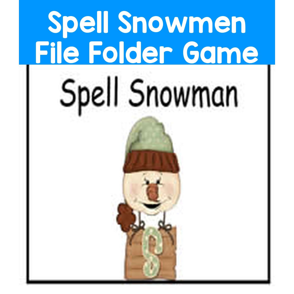 Spell Snowmen File Folder Game