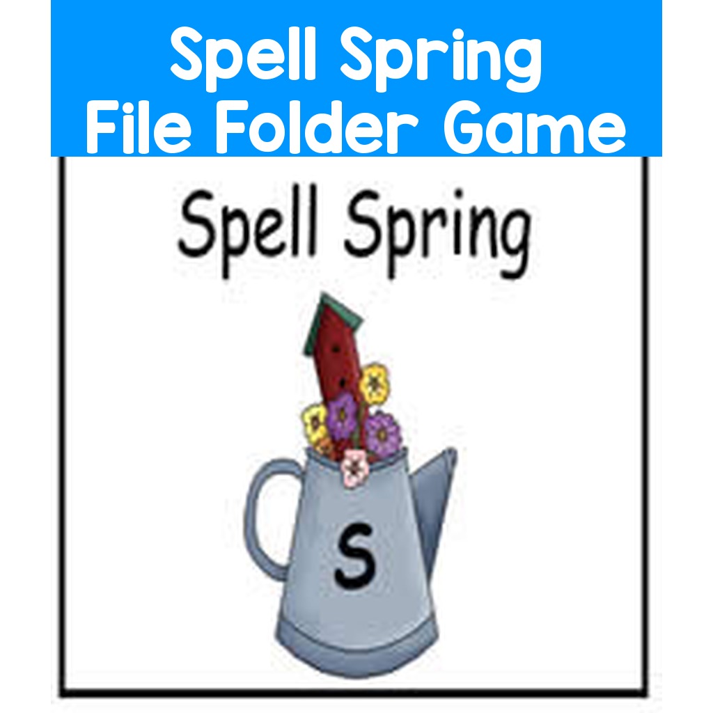 Spell Spring File Folder Game