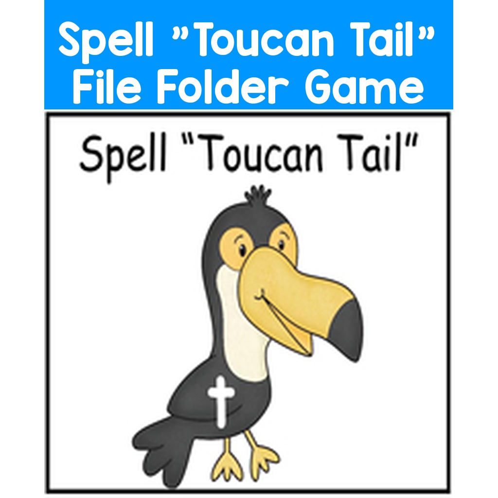 Spell "Toucan Tail" File Folder Game