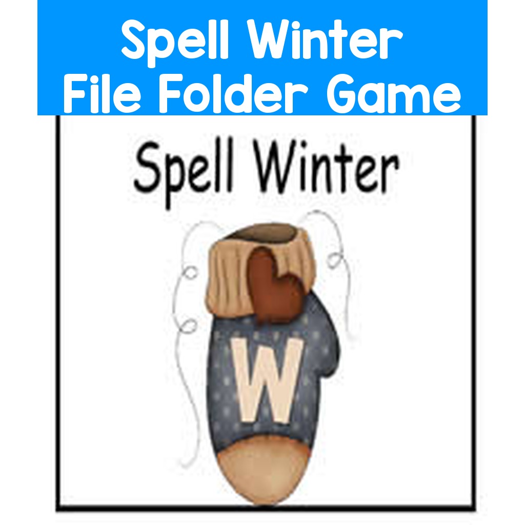Spell Winter File Folder Game